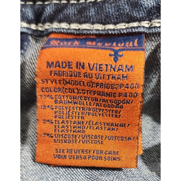 Rock Revival Stephanie Easy Capri Jeans Rhinestones Women’s Size 29 Distressed - Picture 8 of 15